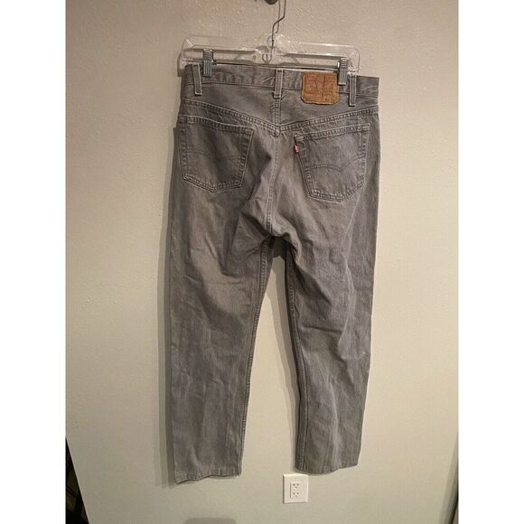 Vintage 80s Levi’s Button Fly 501 - 0652 Grey Denim Jeans 32x33 - Picture 3 of 9